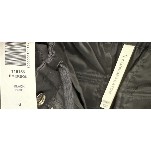 NWT Group Babaton Aritzia Emerson Pants Women's Parachute Black 6 - Picture 10 of 11